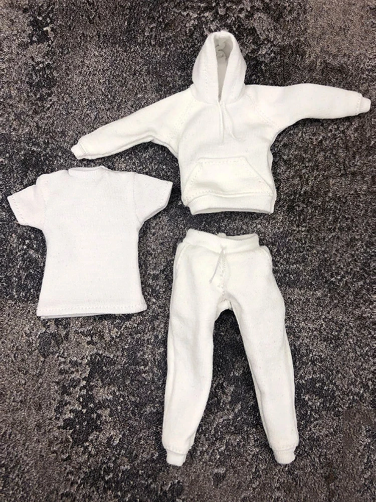 

Мужская одежда в масштабе 1/6, рубашка, Толстовка и штаны, костюм из трех предметов, аксессуары для 12 дюймов, фигурки кукол в наличии