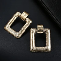 new fashion personality exaggerated womens earrings geometric rectangular alloy earrings