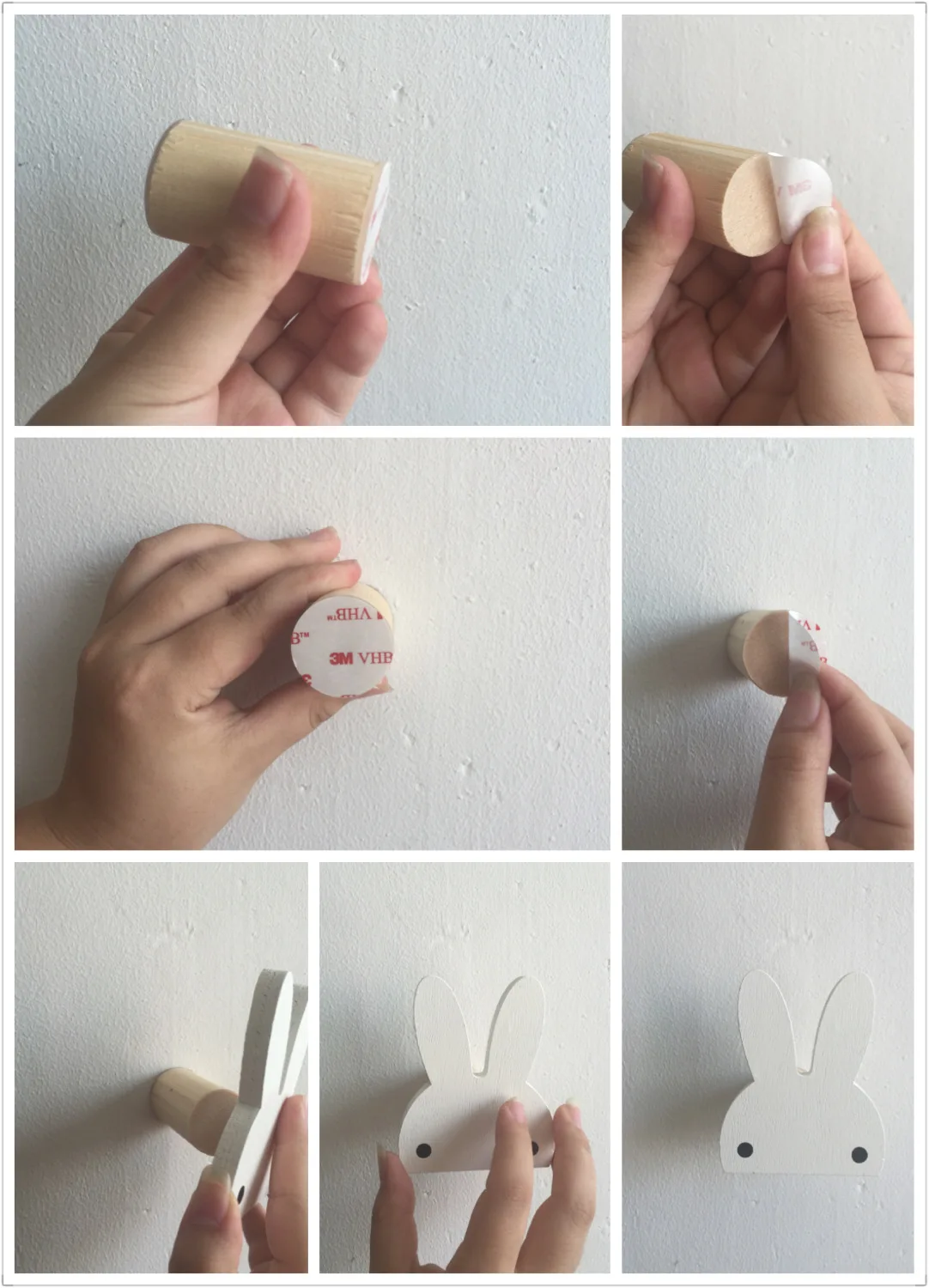 3 шт вход круг деревянный геометрический творческий крюк Творческий дом