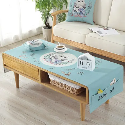 Европейская скатерть из хлопка и льна художественная Водонепроницаемая