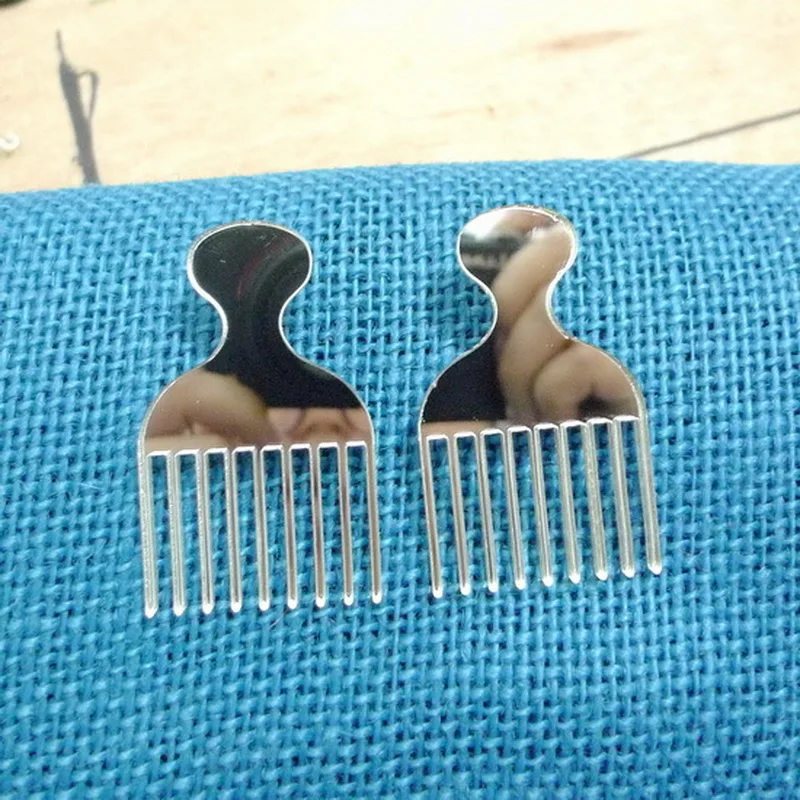 

Лидер продаж, эффектные ювелирные изделия, зеркальные акриловые серьги-гребень, лазерная резка, модные красивые женские аксессуары для шоу