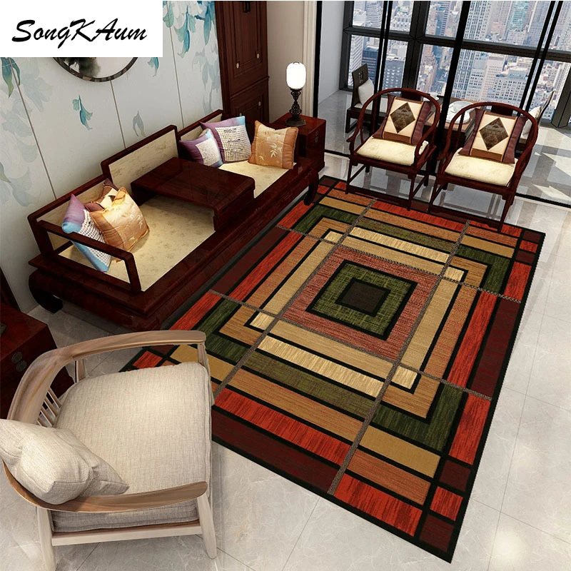 SongKAum модные европейские креативные большие ковры Простые Нескользящие татами