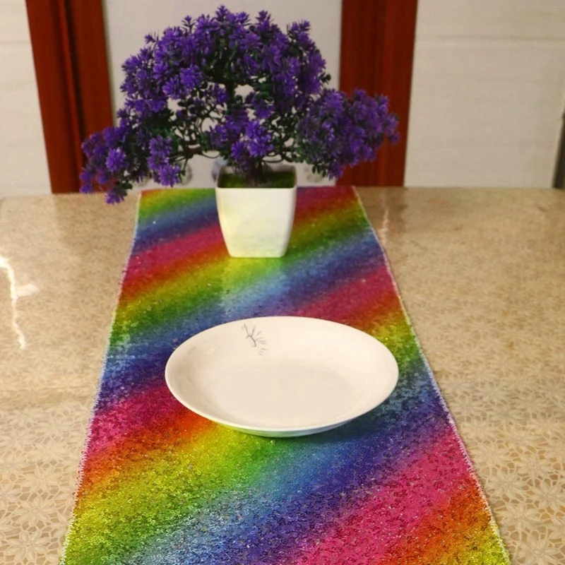 Набор из 2 разноцветных столовых приборов ручной работы с радужными пайетками