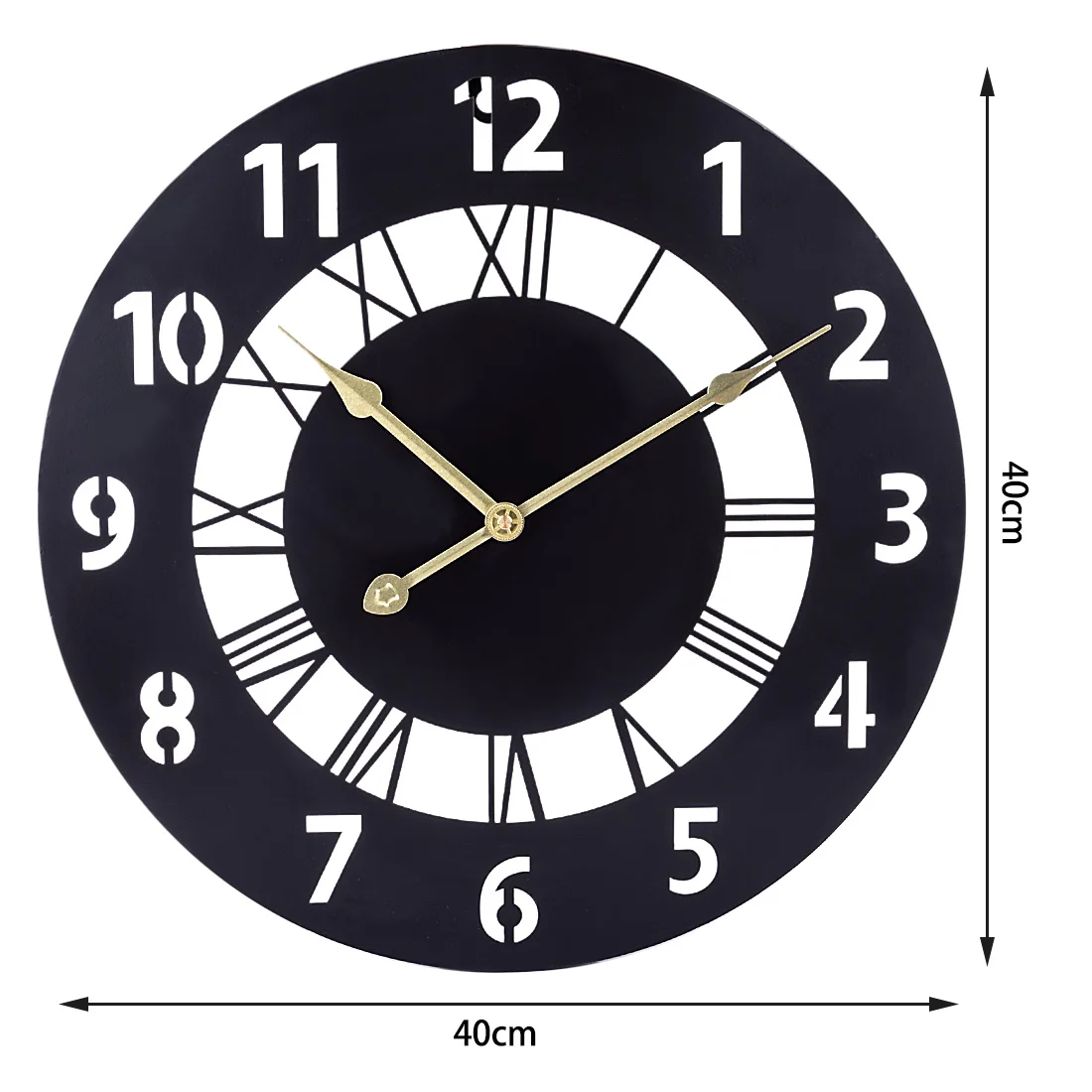 16 дюймов 40 см полые часы бесшумные настенные современный дизайн Висячие для дома