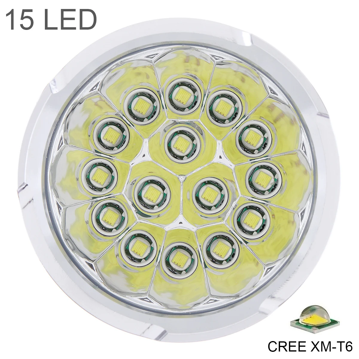 Barato Linternas De Seguridad Resistentes Al Agua, Con 4 Modos De Luz Y Cable USB De CC, Pantalla De Alimentación, 15 XML-T6, LED, 10000 Lúmenes