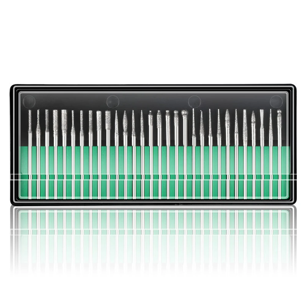 

6/12/30PCS Ceramic Diamond Milling Cutter for Manicure Nail Drill Electric Machine Accessories Bits Set Burr Pedicure Art Tools