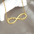 Женское ожерелье с подвеской в виде сердца и знака бесконечности