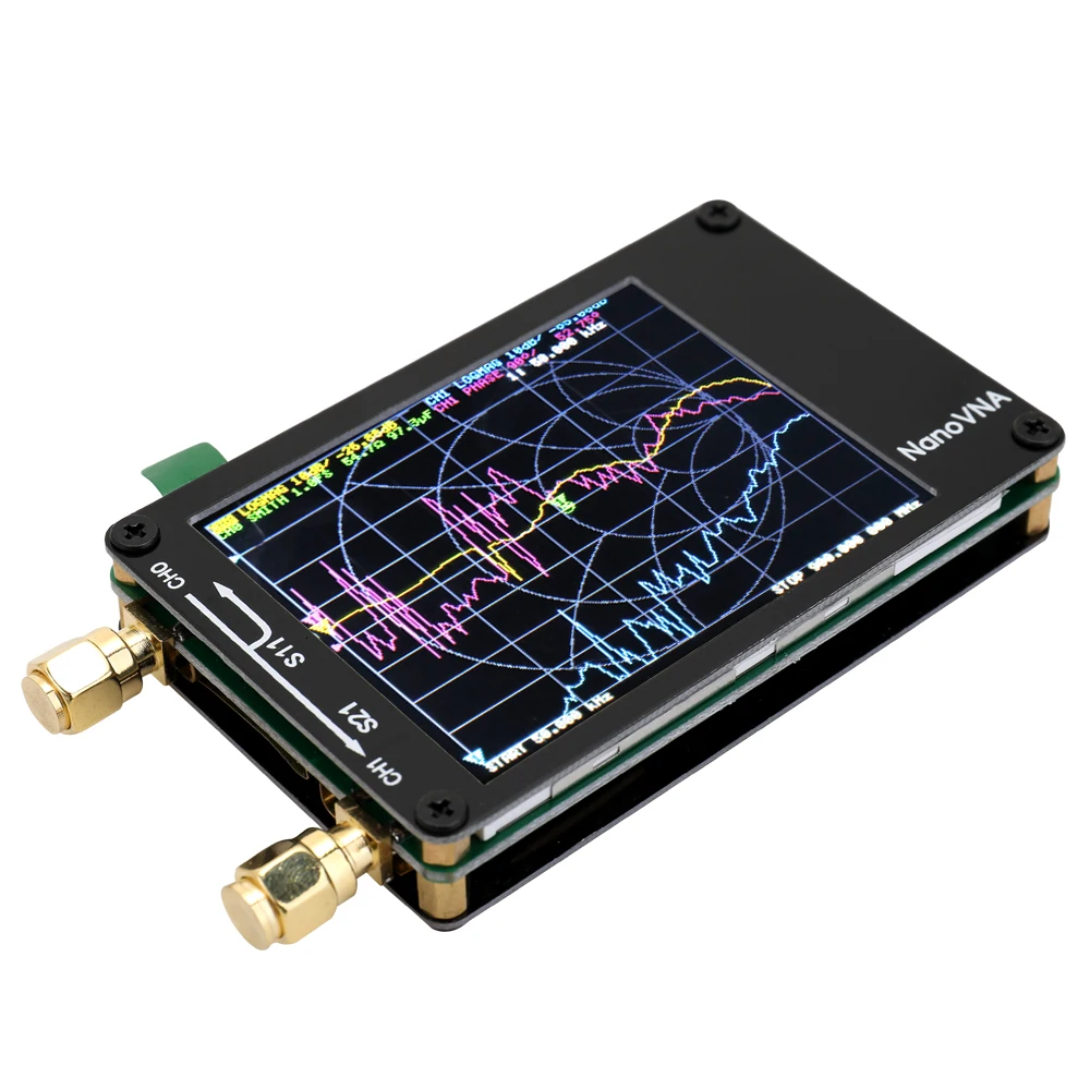 Векторный анализатор сети NanoVNA металлический экран + аккумулятор 50 кГц 900 МГц