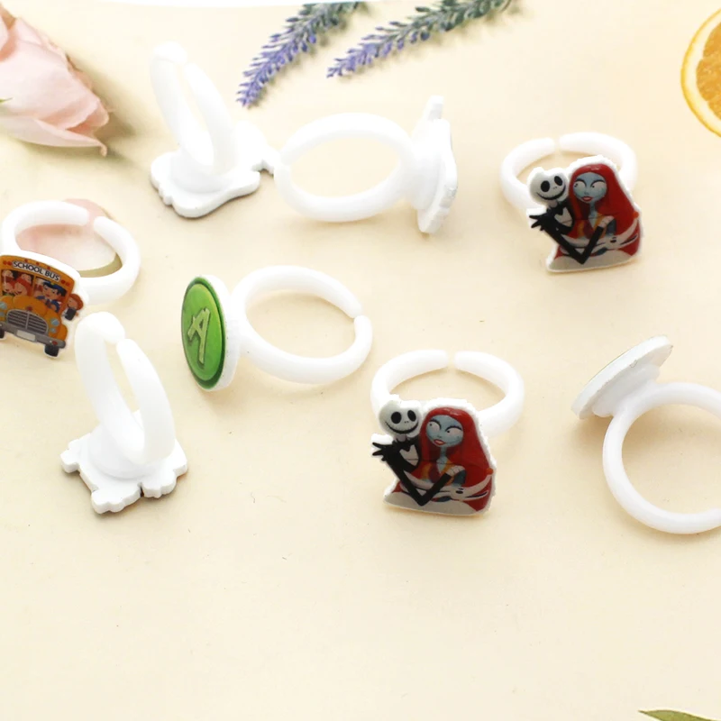 

TAFREE Chen Qingling Wei Wuxian Lan Wangji Cute Cartoon Pattern Fashion Fun Resin Ring Acrylic Ring Jewelry For Friends