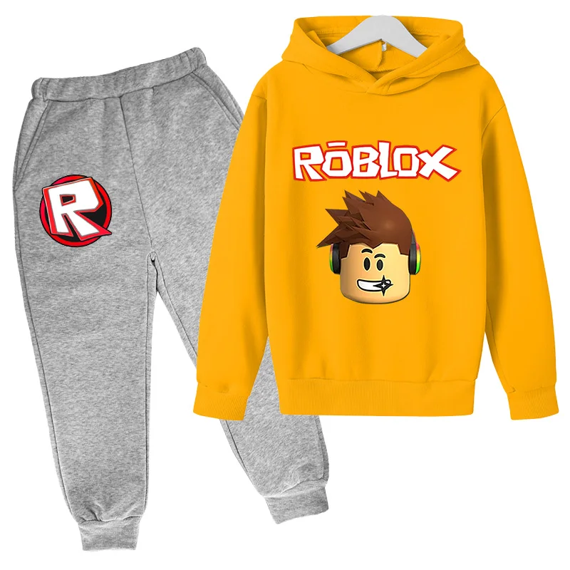 

Spring Autumn school kids Active Clothing Suit Children Boy Girl Robloxing Hoodie Pants 2Pcs/set Kids Clothes Baby Sportswear