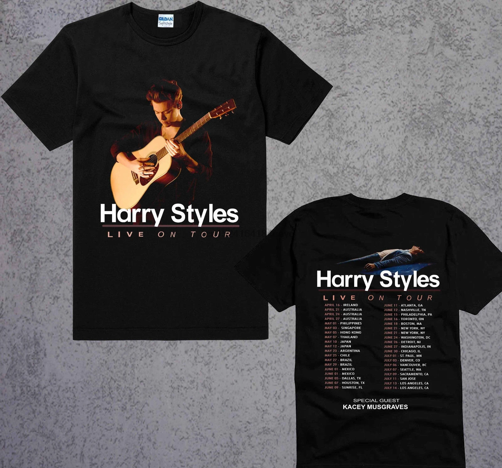 Футболка Harry Styles Live On Tour Черный Размер s до 3XL