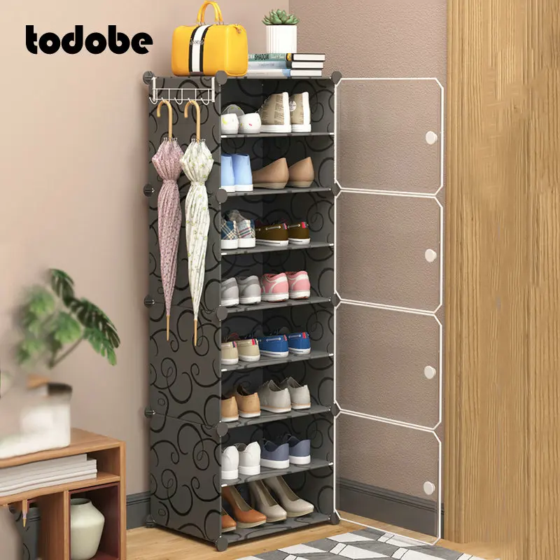 DIY Shoe Cabinet Dustproof Modular Shoes Boots Organizer Holder Creative Modern Home Dorm Storage Closet Shoe Rack Easy to Clean simple multilayer modular shoe cabinet easy assembly boots shoes storage organizer home space saving closet plastic shoe rack