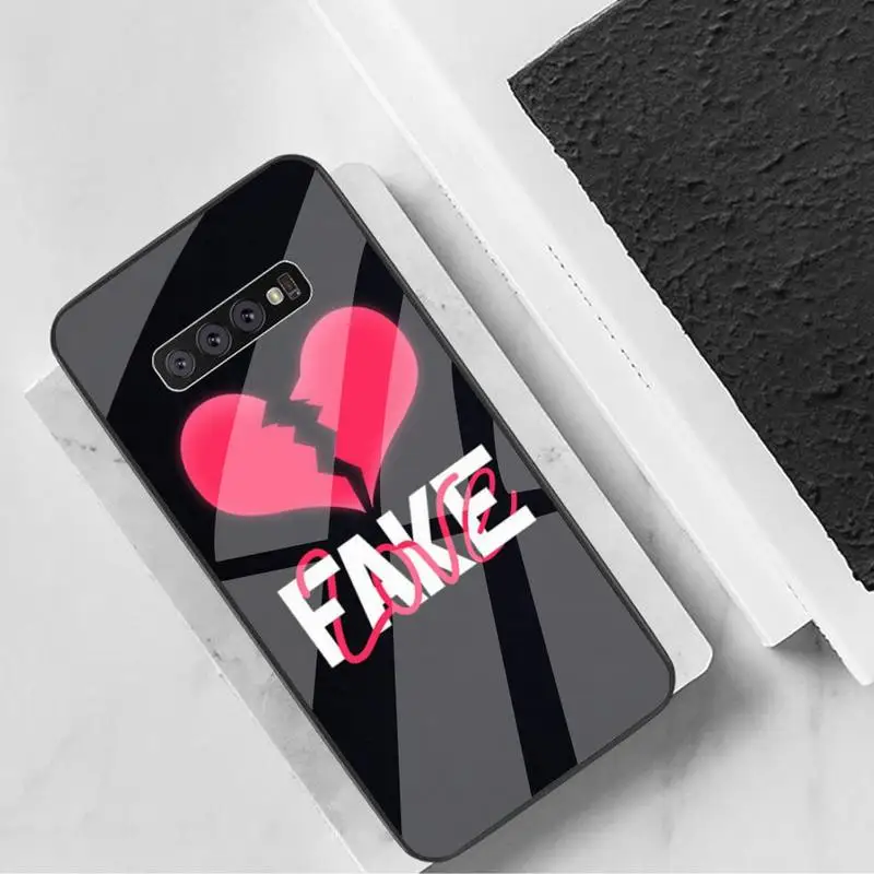 

No Love Phone Case Tempered Glass For Samsung S6 7 8 9 10 20 Plus Ultra Note8 9 10 10pro