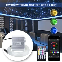 10w rgbw twinkle led fibre optic star ceiling lights kit 0 75mm200 300pcs 2m bluetooth music control for star ceiling light