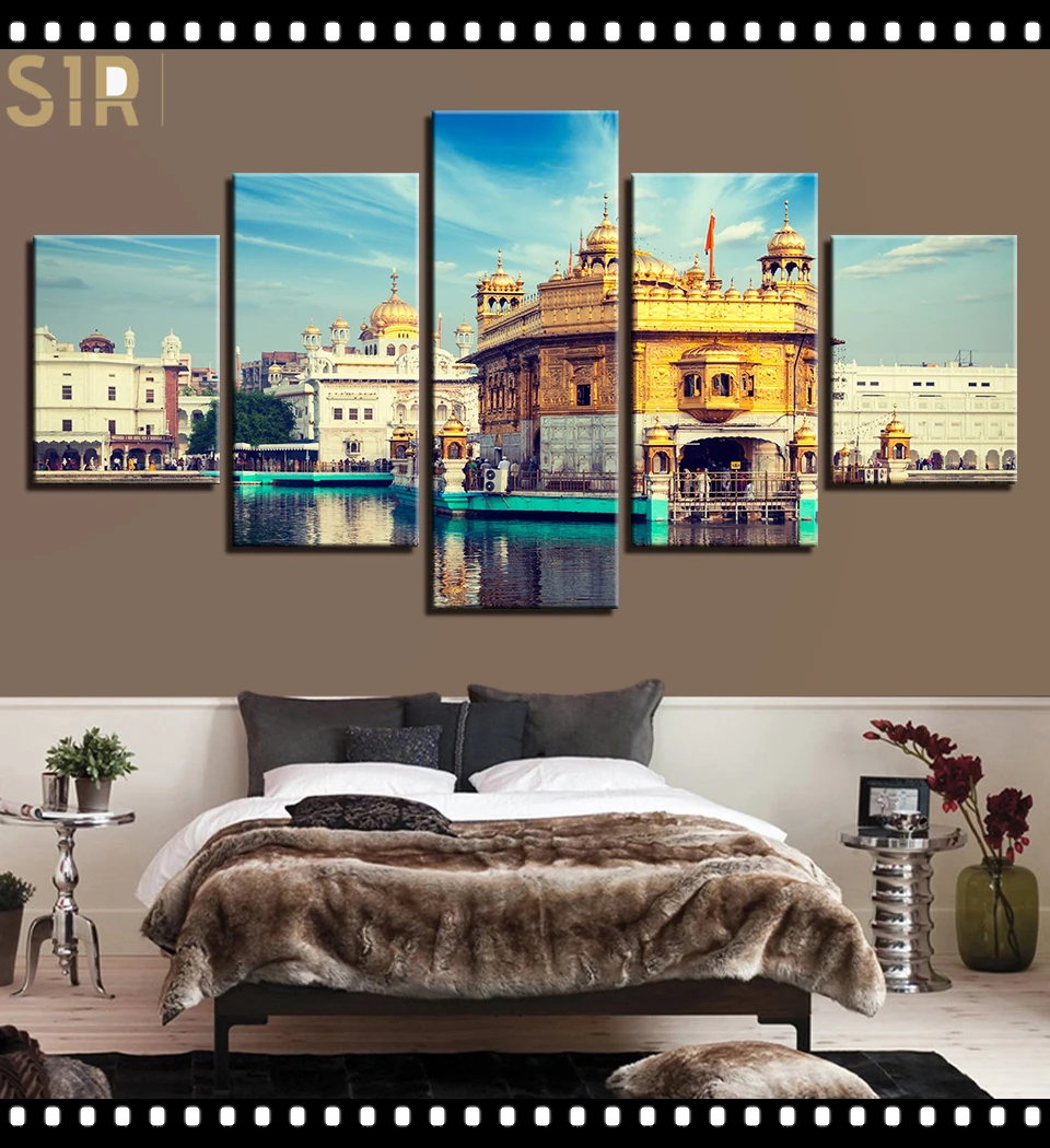 

World Famous Architecture Beauty HD Five Wall Painting Decorative Painting Anime Posters Wall Decor Anime Decor Room Decor