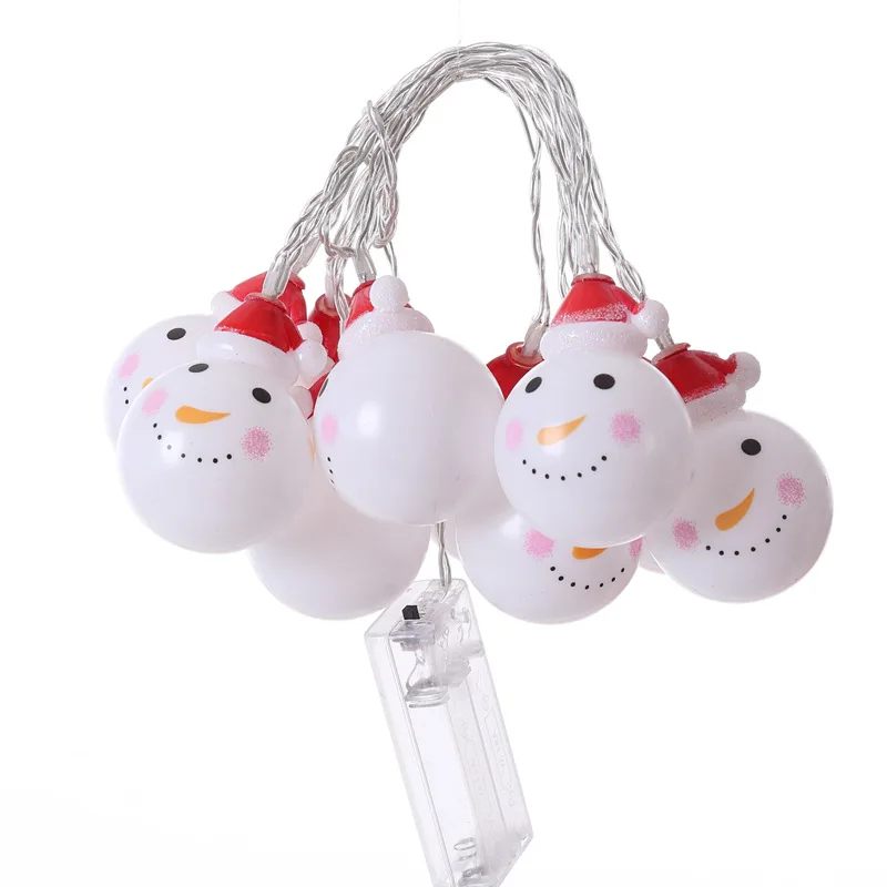 String Lights LED Christmas Snowman String Light Battery USB Powered Indoor Decoration Light Christmas Tree Decoration Light