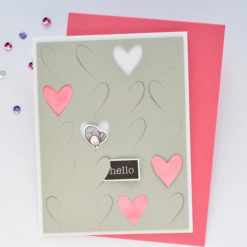 Pop Up Love-Hearts высечки для изготовления открыток скрапбукинга металлические Новинка