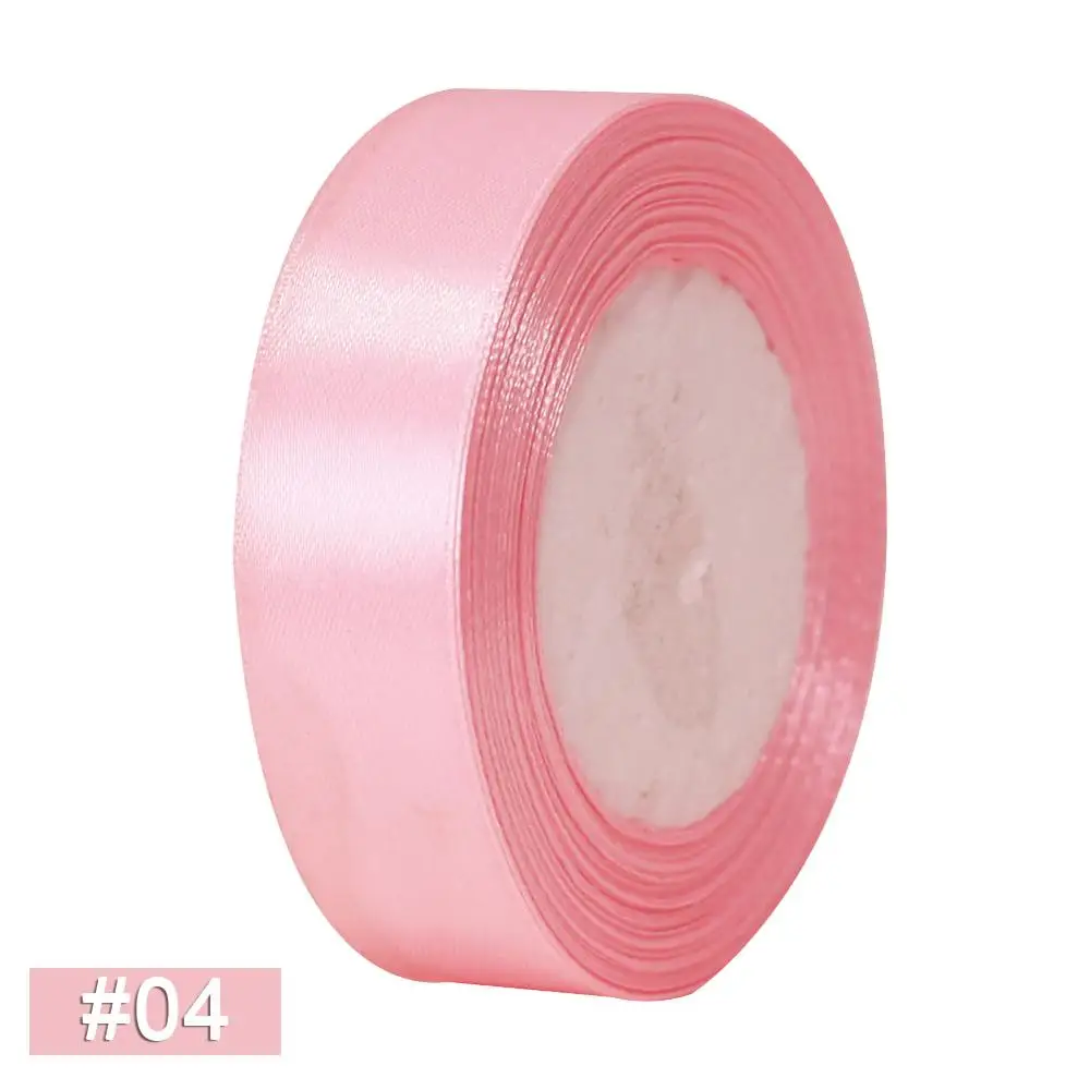 04 pink 25 ярдов атласная отделка для шитья, кружевные ленты для вечерние украшения, свадебные украшения, ручная работа, розовые подарки, материалы для обертывания D2 - Цвет: 04 pink