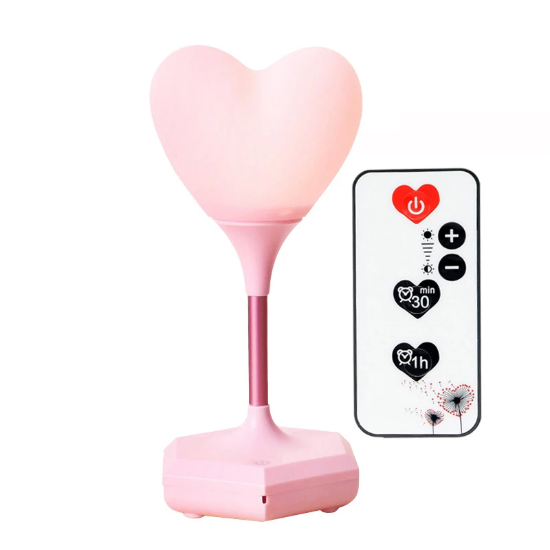 Led Usb Charging Decorative Lamp Night Light remote Novelty Baby 3D loving heart Atmosphere light Bedside girl gift Touch blub |