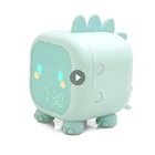 Новинка 2021, будильник с милым динозавром, цифровые часы с будильником, прикроватные часы со светодиодной подсветкой, с мультяшным управлением, цифровое Голосовое управление, украшение для рабочего стола