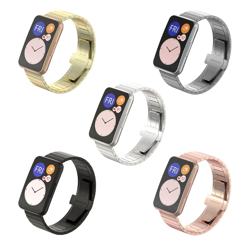 

Ремешок из нержавеющей стали для наручных часов Huawei Watch Fit, новинка 2021