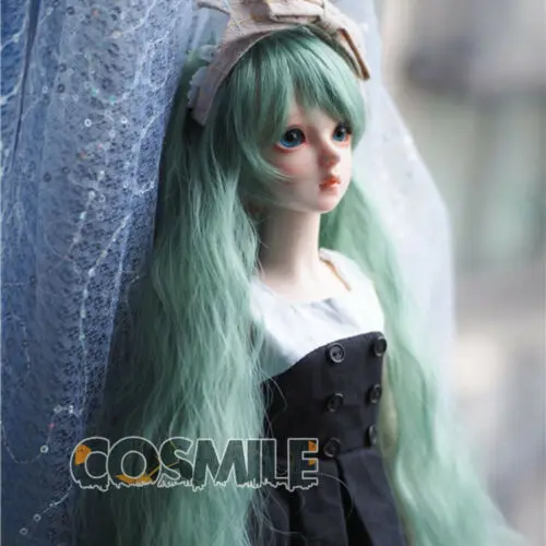 

Doll Use Green Pink Gold Little Princess Long Curly Hair Wig for 1/3 1/4 1/6 BJD Doll SD DD Cosplay Cos Wig Sa
