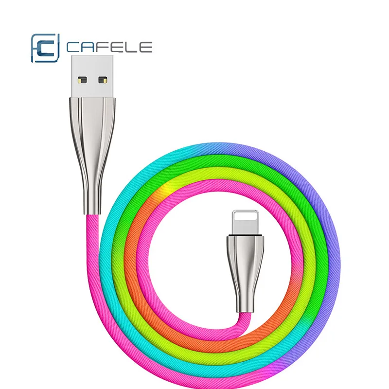 Cafele USB кабель для зарядки радужные кабели Micro usb type C Iphone Xiaomi samsung Android зарядное