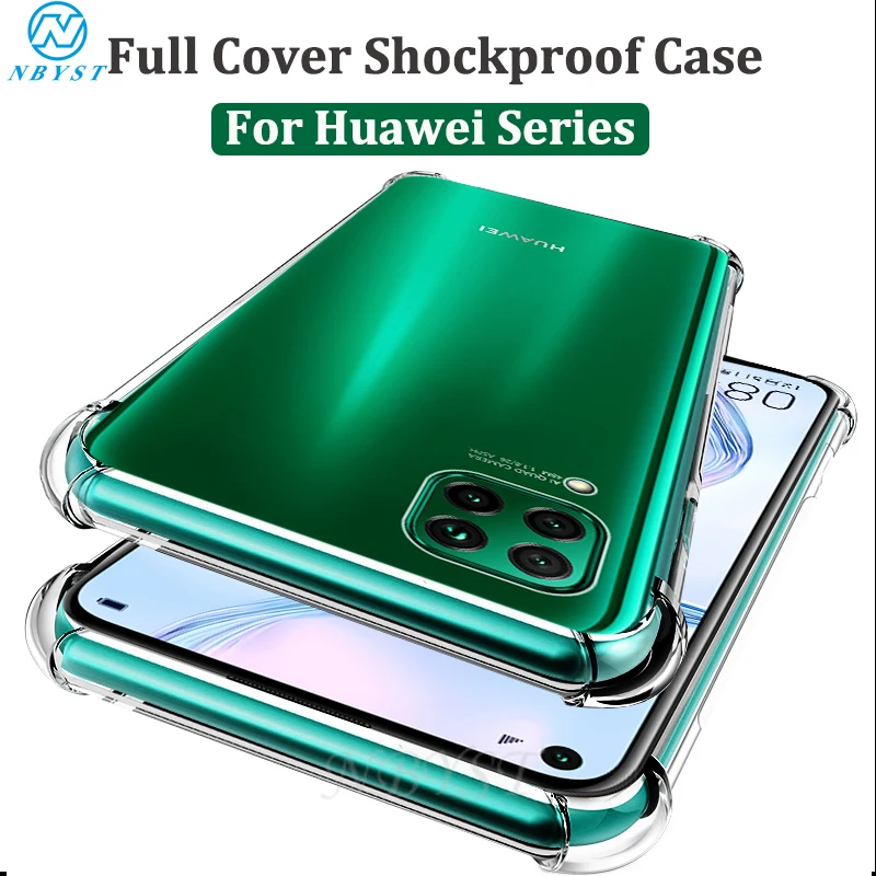 Мягкий силиконовый чехол для телефона Huawei P40 Lite E P20 P30 Pro P Smart 2020 S Прозрачный из ТПУ