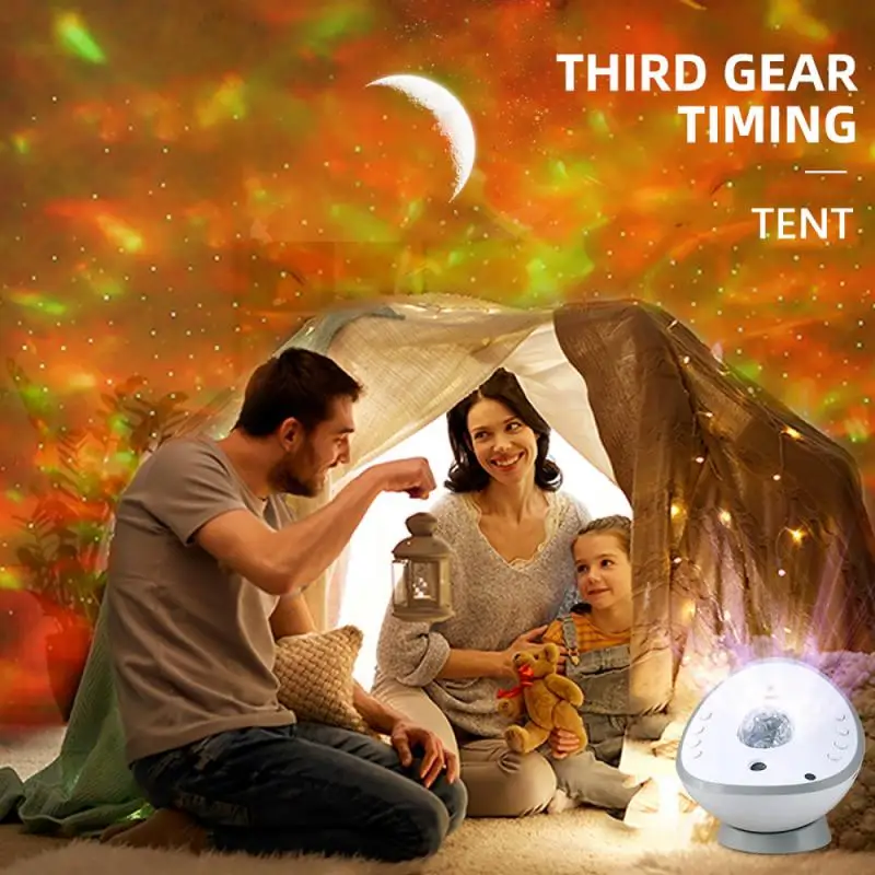 

Colorful LED Star Galaxy Projector Ocean Wave Night Light Room Decor Rotate Starry Sky Porjectors Luminaria Decoration Lamp