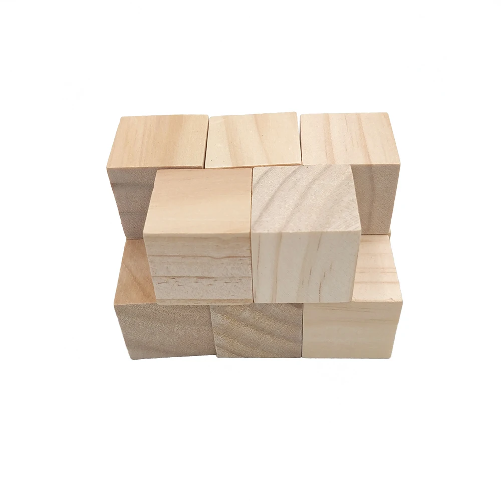 

6pcs 30mm 1.18inch Natural Solid Unfinished Pine Wood Blocks Wood Cubes for Puzzle Making Photo Blocks Crafts and DIY Projects