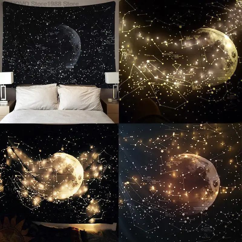 

Starry Sky Tapisserie Hintergrund Stoff INS Tuch Hintergrund Wand Vermietung Zimmer Nacht Dekoration wandteppich hängen