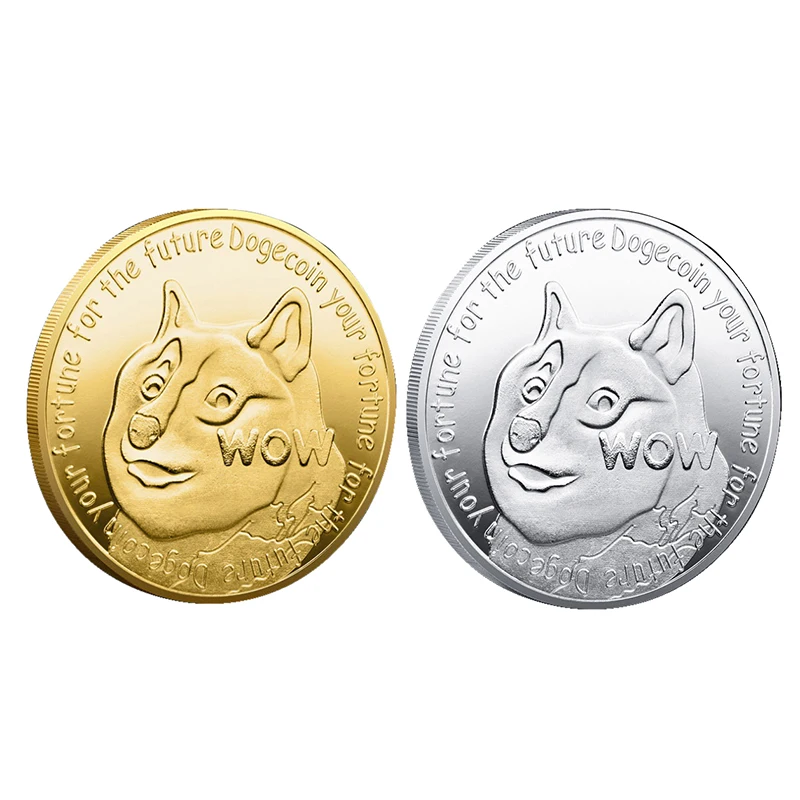

Dogecoin Coin Commemorative Coins Cute Dog Pattern Souvenir Collection Gifts