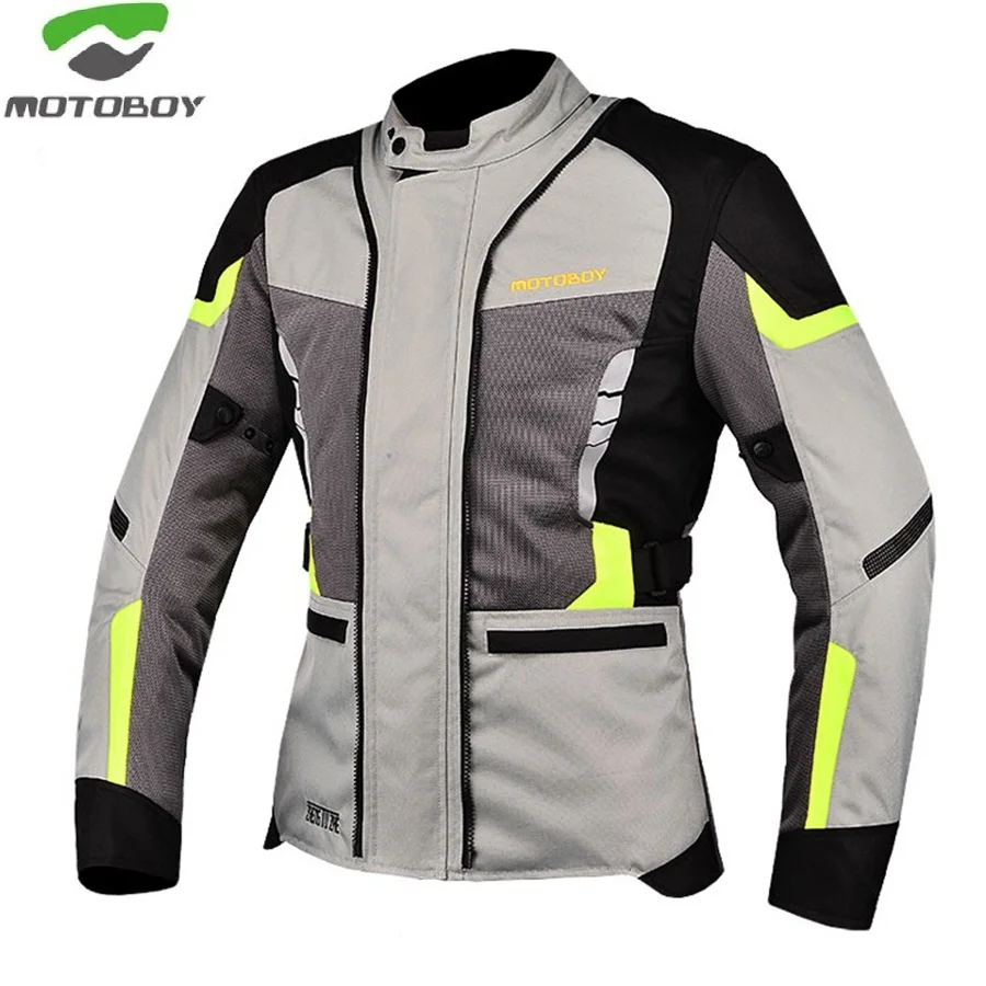 MOTOBOY Four season Motorcycle Jacket Warm Motorbike Riding Rallycross Reflective Windproof Waterproof Jackets With 5pcs Pads | Автомобили