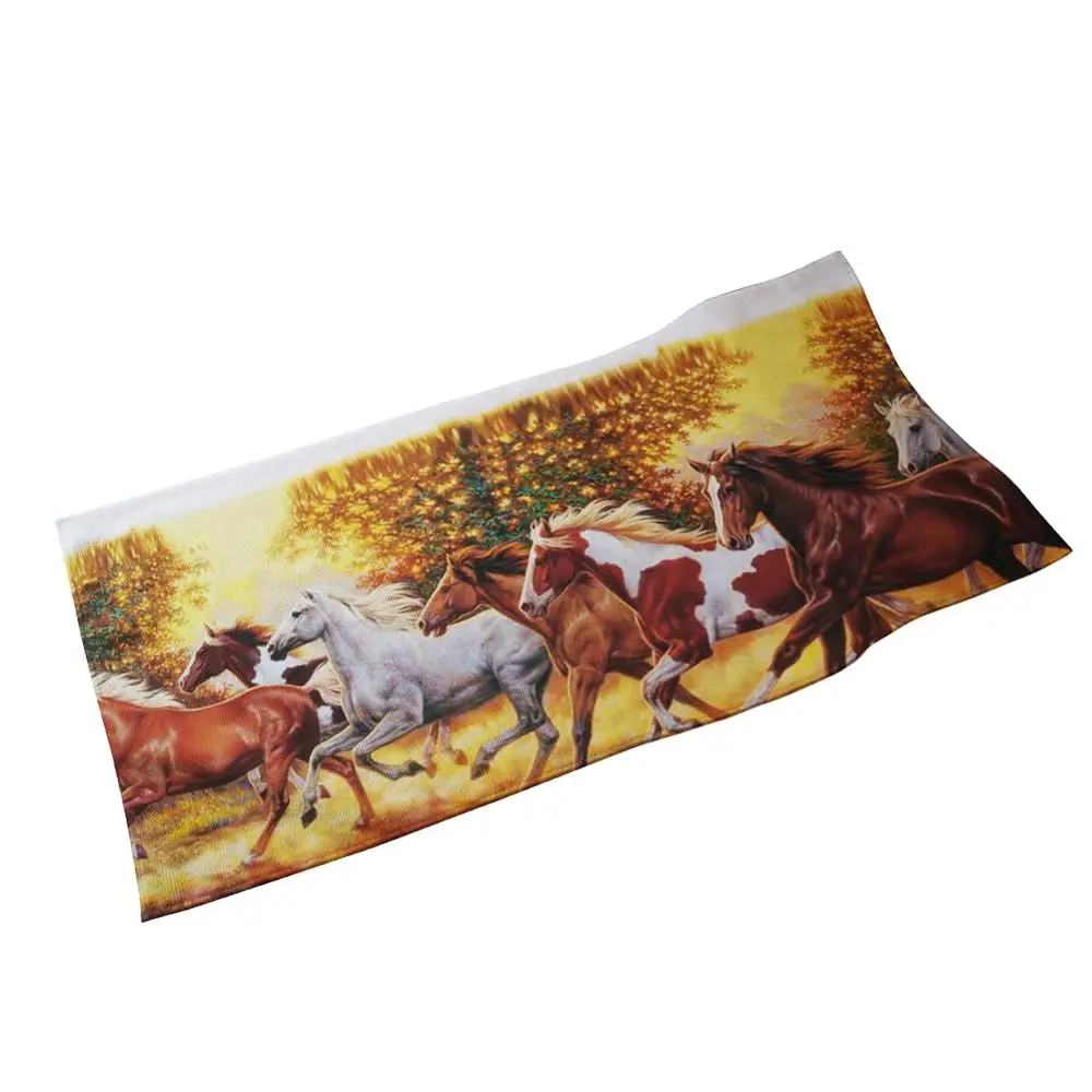 HUGSIDEA 3D кожи Крейзи Хорс с рисунком в стиле картины для ванной Полотенца