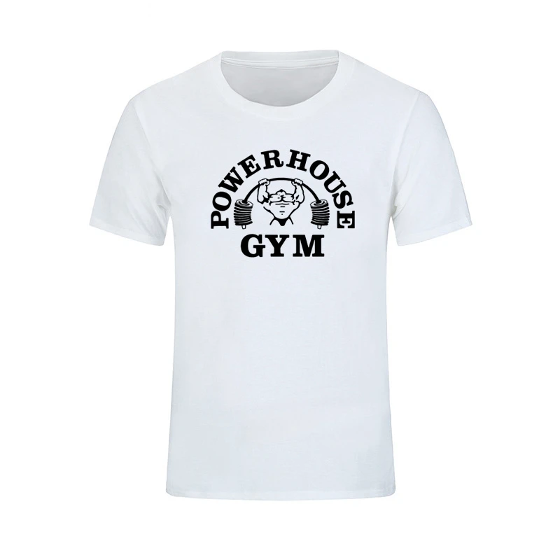 

NEW summer Men Fashion Cotton noveltyMen streetwear Power House Short sleeve Tops & T-Shirt