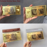 zimbabwe black gold foil 100 trillion commemorative dollars banknotes