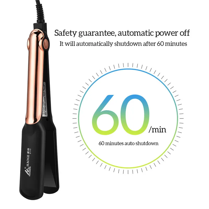 

2 In 1 Electric Hair Straightener Ceramic Straightening Ion Temperature Control Flat Iron Curls Waves Curly Roller Styler Tool