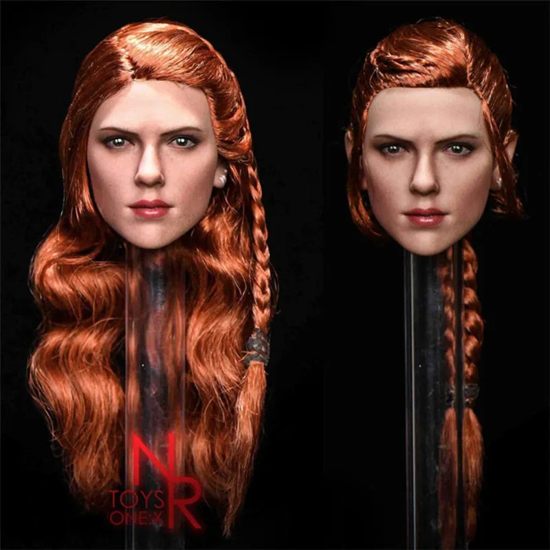 

NRTOYS NR30 1/6 Scarlett Johansson Head Sculpt Female Agent Braid Head Carving Fit 12'' Soldier Action Figure Body In Stock
