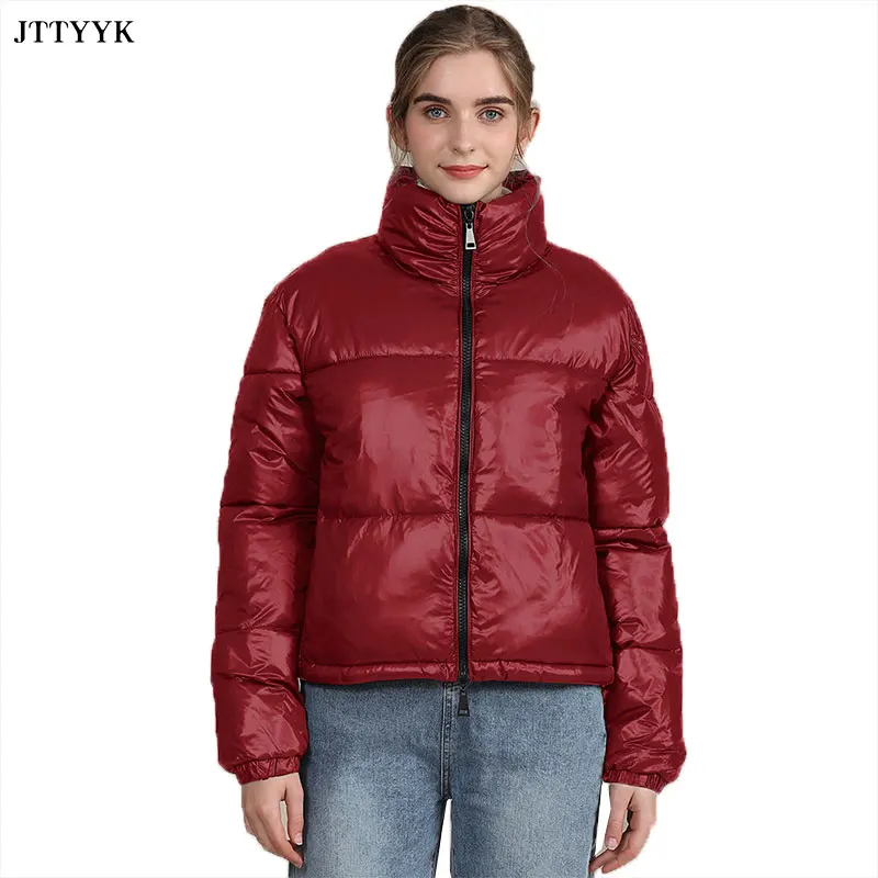 

Новинка 2020, зимняя хлопковая куртка, женское короткое пальто, куртки, блестящие толстые свободные теплые хлопковые пальто, парка, женские по...