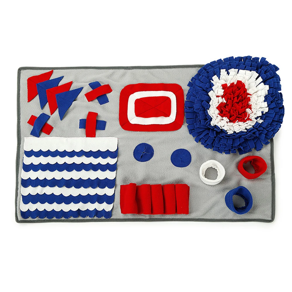 

Pet Dog Snuffle Mat Pet Sniffing Training Blanket Detachable Fleece Pads Dog Mat Relieve Stress Nosework Puzzle Toy Leak Food