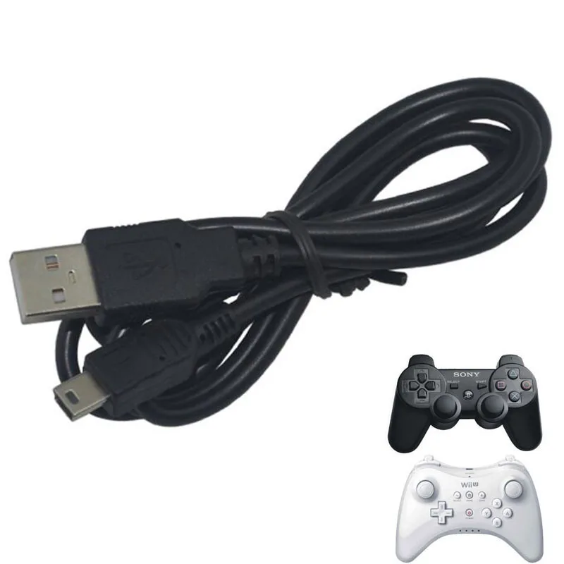 Мини usb Зарядное устройство Кабель питания зарядный шнур провод для sony Playstation Dualshock 3 PS3 контроллер NAND wii U Pro геймпад