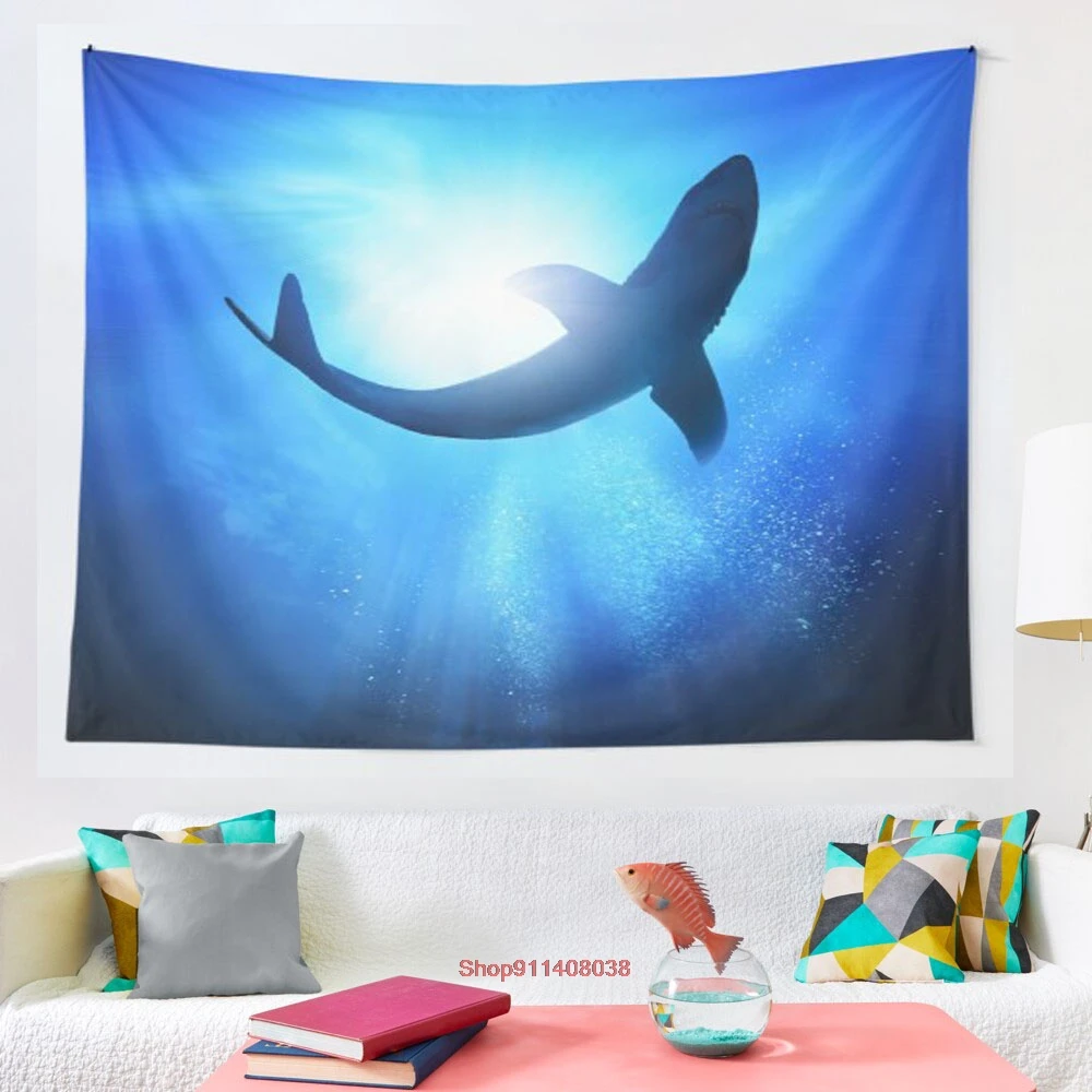 

Shark tapestry Blanket Tapestry Wall Hanging Tapestries Bedroom Bedspread Throw Cover Astrology Divinatio Wall Decor