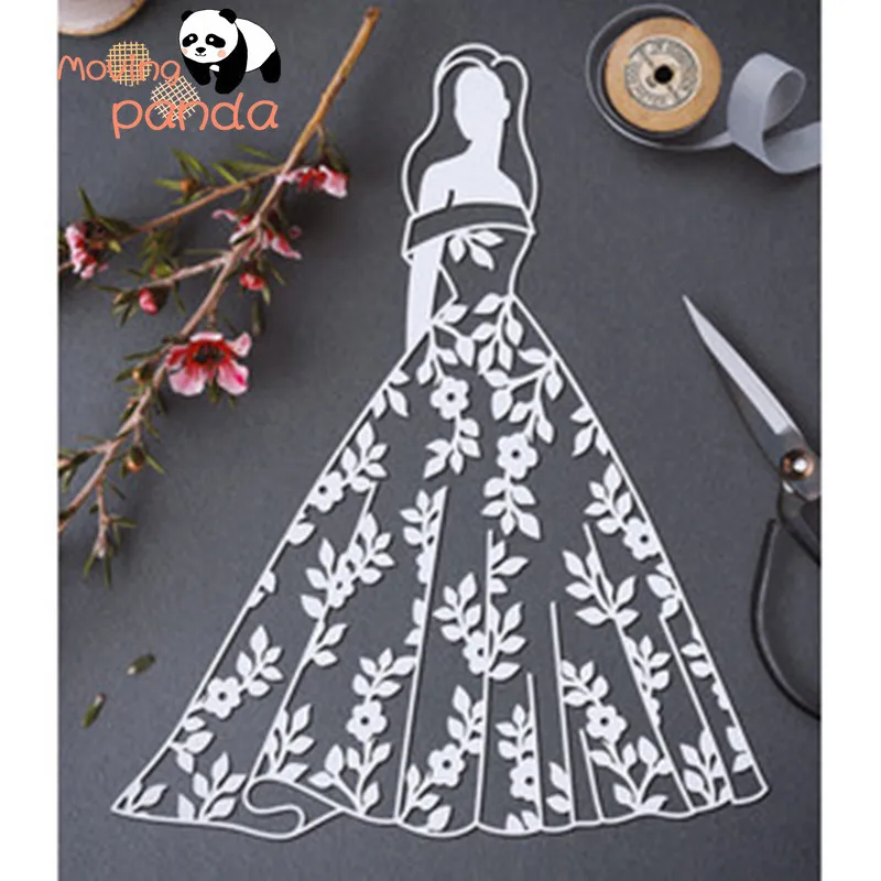 Полый невесты металлический Трафаретный вырубной штамп цветами и лепестками