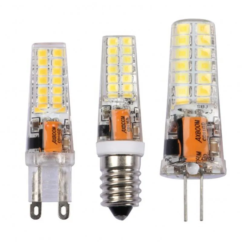 

LED Corn Bulb G9 G4 E14 5W SMD2835 28 leds AC85~265V DC12V NO flicker LED Lampada Light Silicone candle lamps