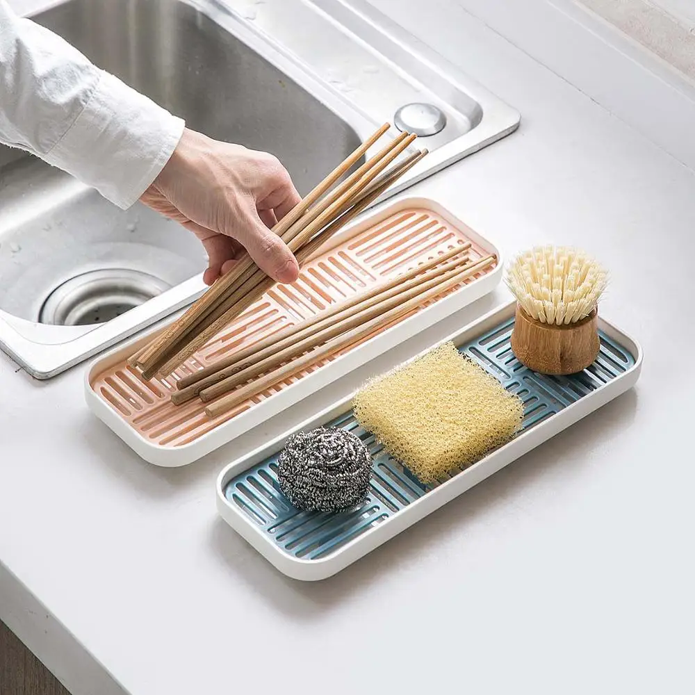 Двухслойный поднос для слива посуды сушилка овощей и фруктов держатель стирки