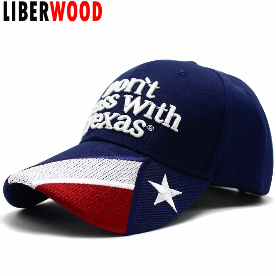Бейсбольная кепка LIBERWOOD Don't беспорядке с техасской вышивкой Кепка Snapback шапка
