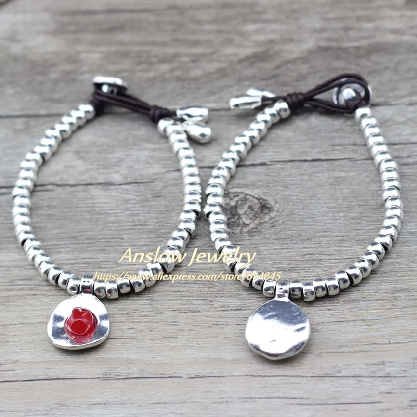 

Anslow 2020 Antique Retro Fashion Jewelry New Bijoux Charms Leather Bracelets For Women Men Female Girl Christmas Gift LOW0781LB