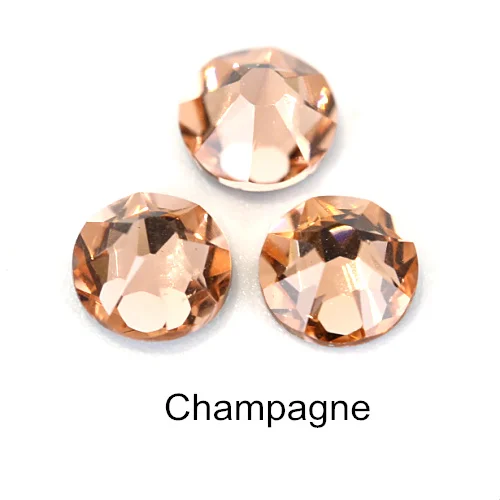Champagne 144 шт цветные горячие ремонтные стразы, платья, свадебные платья, украшения, 16cut 8 Big 8 Small Iron Stone, стразы горячей фиксации Y3836 - Цвет: Champagne