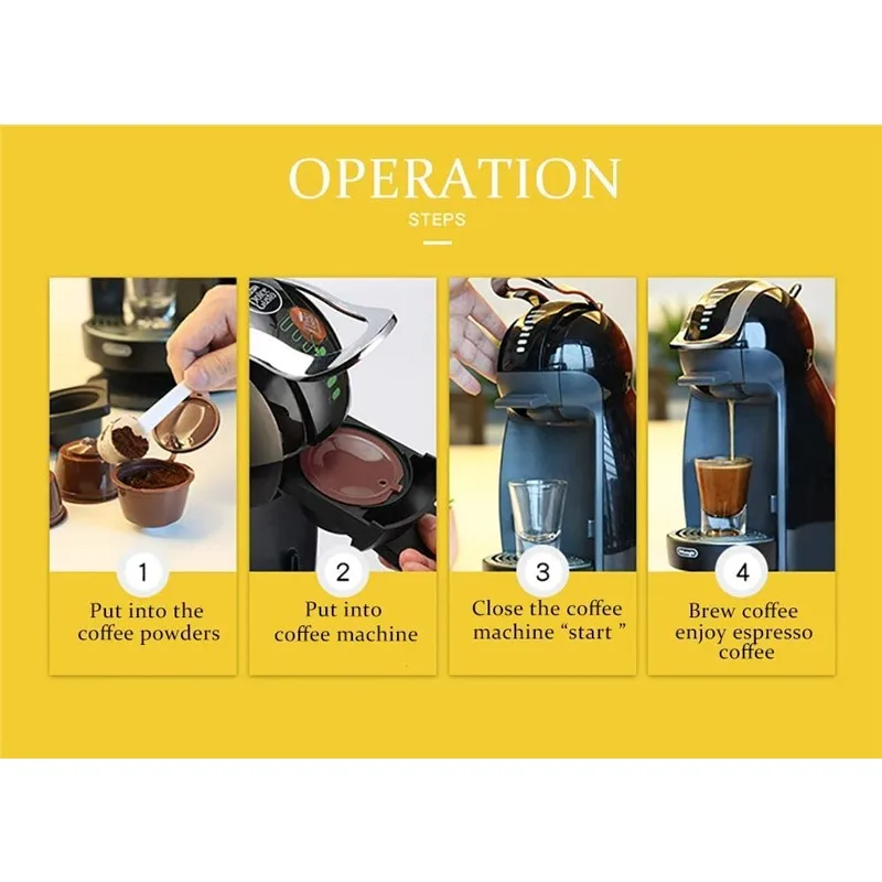 3 шт. Кофе капсула многоразового многоразовые фильтр чашки с ложка-кисточка для