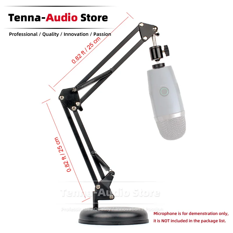Подвеска для микрофона с круглой базовой пластиной стойка ножничный кронштейн
